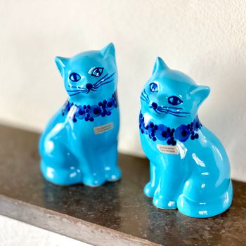 Katter figuriner Guldkroken Märta Grunditz