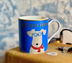 Kopp av porslin hund ”My best friend”