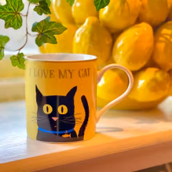 Kopp av porslin katt ”I love my cat”