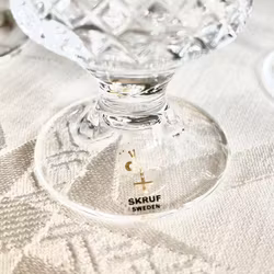 6 stycken snaps/likörglas ”Diadem” Skruf glasbruk