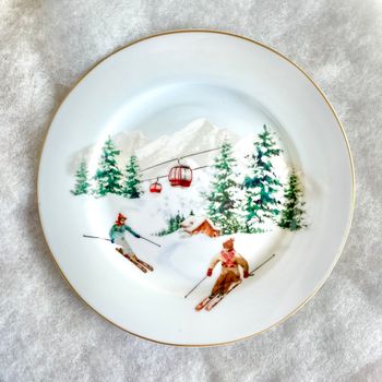 Assietter 4-pack ”Skiing”