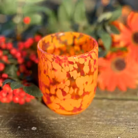 Glas ”Messy” orange