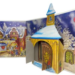 Adventskalender utvikbar 3D kyrka 1956
