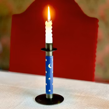 Ljusstake med stjärnor och måne