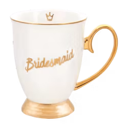 Mugg Bridesmaid dekor 24 karat guld