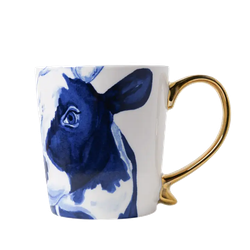 Mugg blåvit kossa