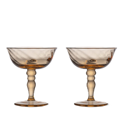 Munblåst champagnekupa 2-pack