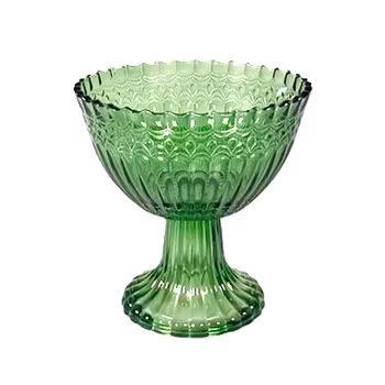 Grön skål av glas