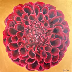 ”Mandahlia III” tavla akryl canvas 80x80 cm