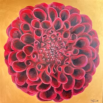 ”Mandahlia III” tavla akryl canvas 80x80 cm