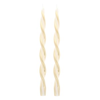 2-pack snurrat ljus GULD