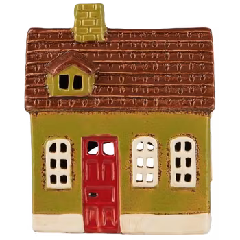 Ljuslykta hus grönt