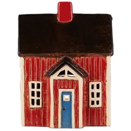 Ljuslykta hus rött