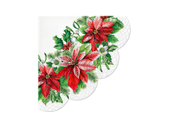 Servett ”Glory Poinsettia” rund