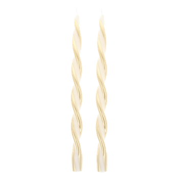 2-pack snurrat ljus GULD
