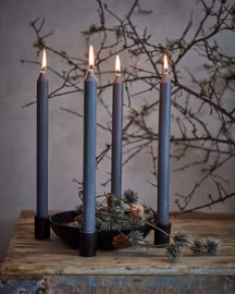 Adventsljusstake svart