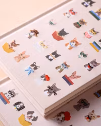 Cats broderad skrivbok