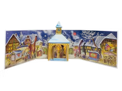 Adventskalender utvikbar 3D kyrka 1956