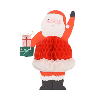 Julkort tomte med honeycomb