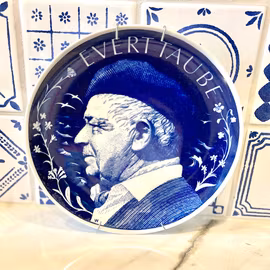 Samlartallrik Evert Taube Elgporslin Sweden