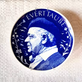 Samlartallrik Evert Taube Elgporslin Sweden