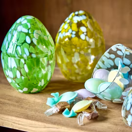 Godisgömma ägg glas