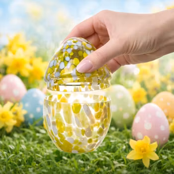 Godisgömma ägg glas