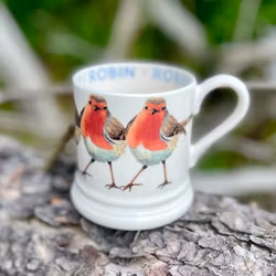 Mugg Emma Bridgewater ”Rödhake” 2:a sortering