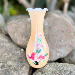 Handmålad vas lysterglas