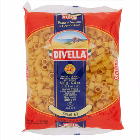 DIVELLA PASTA DI SEMOLA DITALI N.61 500 GR