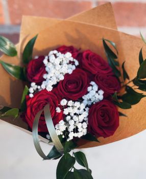 Rosbukett ”I love you”