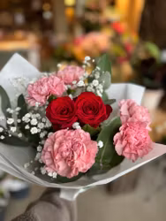 Kärleksbukett rosa/röd