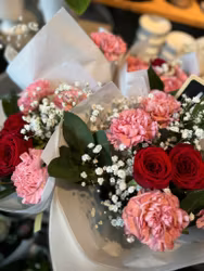 Kärleksbukett rosa/röd