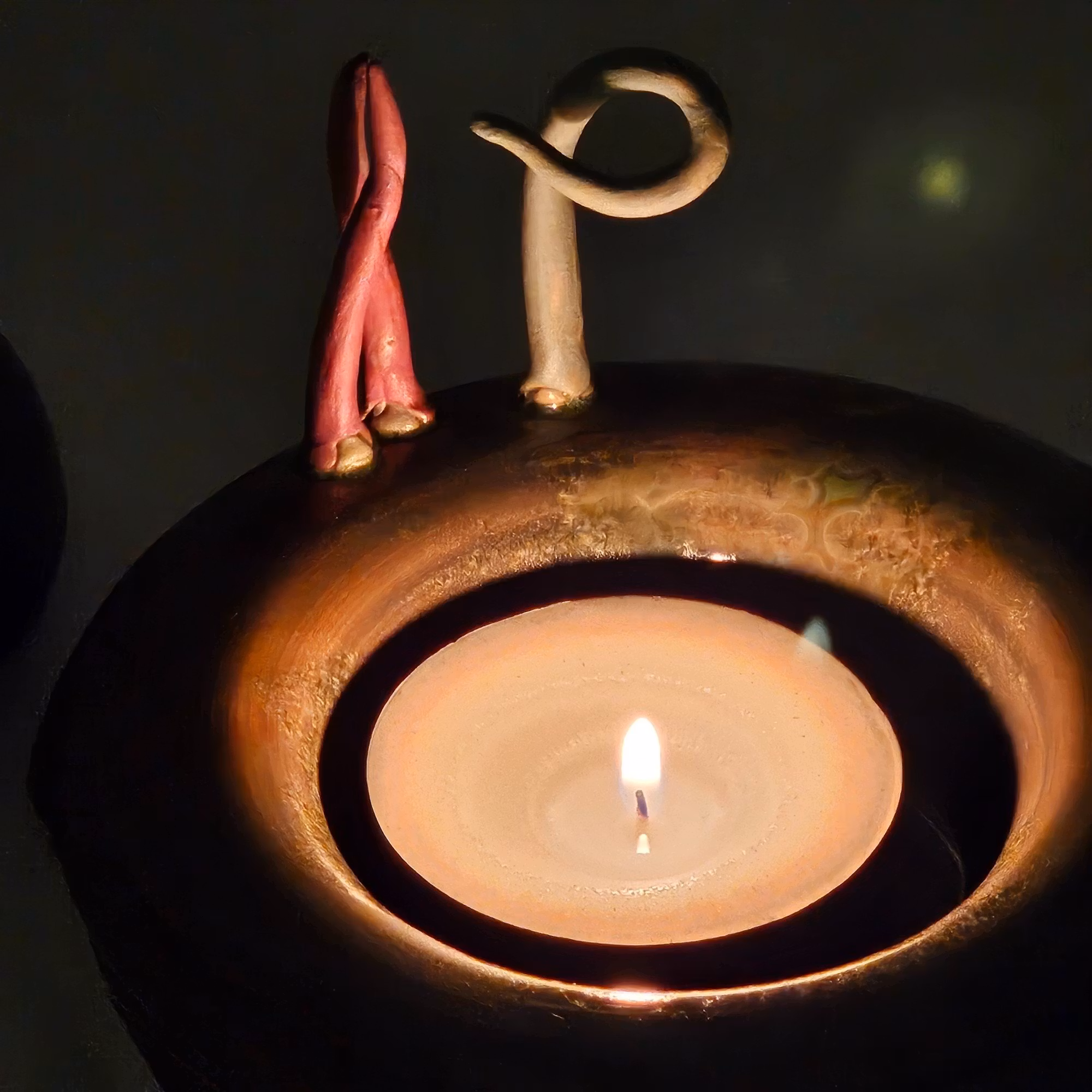 Ljusfat - Gröna Ögat Keramik