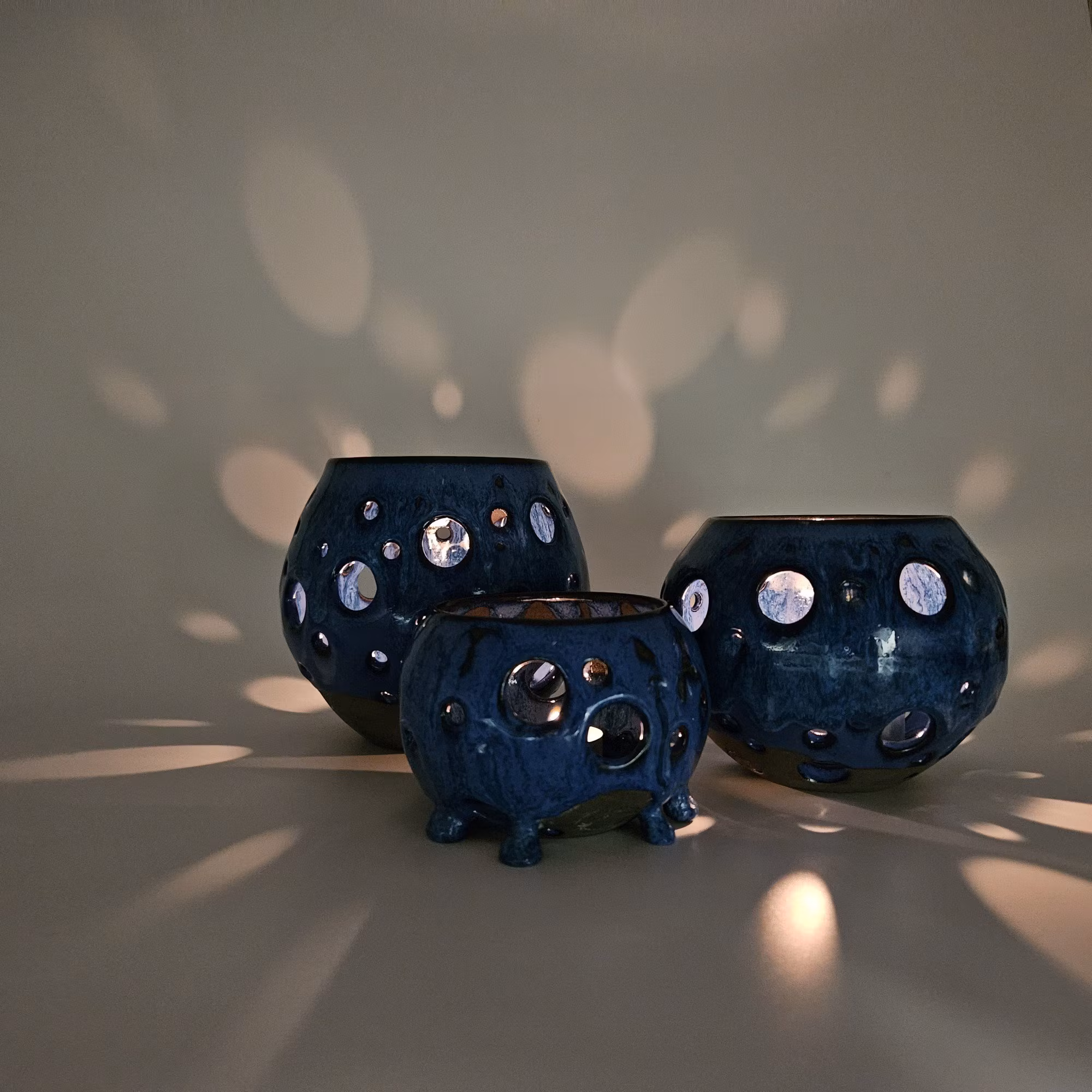 Ljuslyktor - Gröna Ögat Keramik