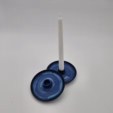 Ljusstake, 12 cm, Blå