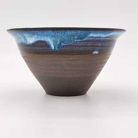 Skål, 16 cm, Blågrön-Vit