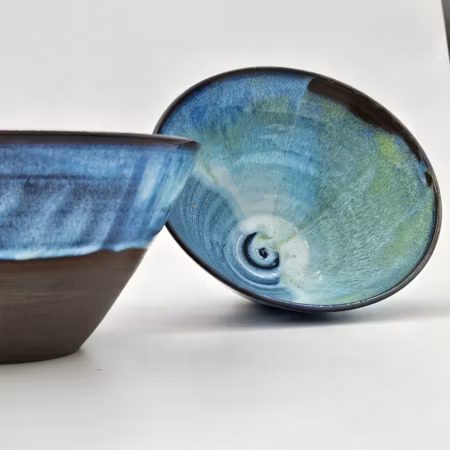Skål, 19 cm, Vit-Ljusgrön