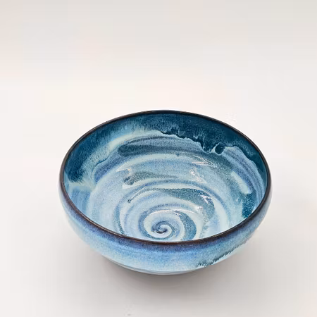 Skål Spiral, 19 cm, Mörkgrön-Vit