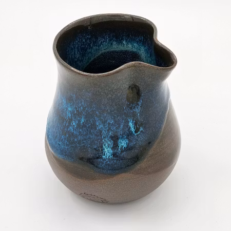 Mjölkkanna, 12 cm, Brun-Blågrön