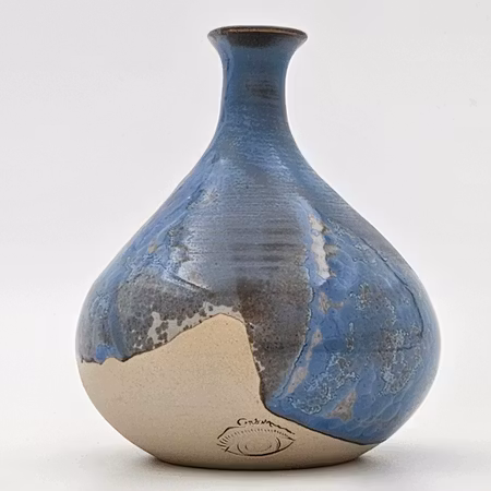 Vas med kristallglasyr, 12 cm