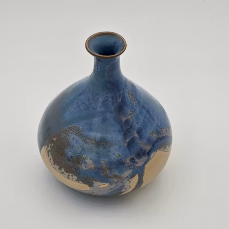 Vas med kristallglasyr, 12 cm