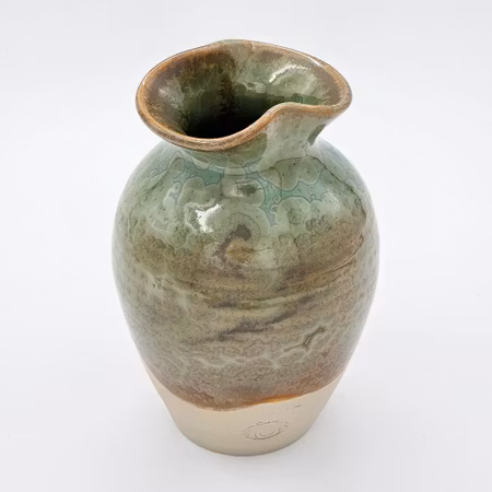 Vas med Koppar-Järn kristallglasyr