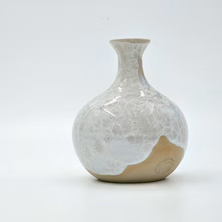 Vas med Vit kristallglasyr