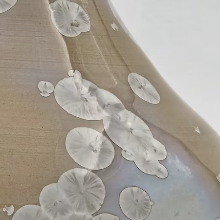 Vas med Vit kristallglasyr