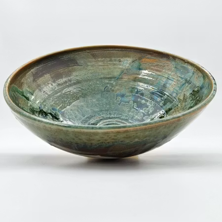 Stor skål, 33 cm, Koppar-Järn Kristall