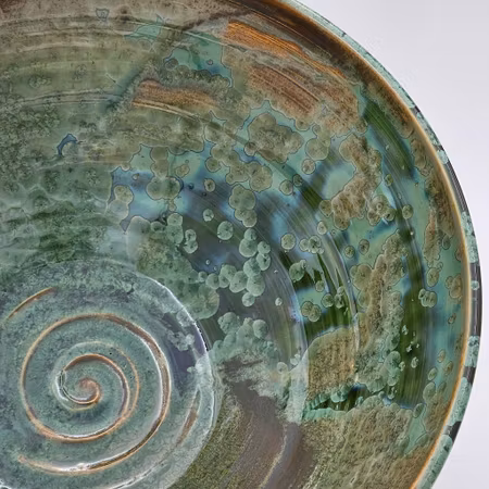 Stor skål, 33 cm, Koppar-Järn Kristall