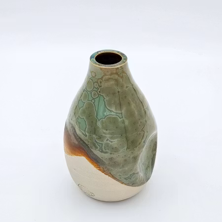 Vas med Koppar-Järn kristallglasyr