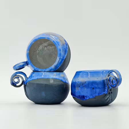 Espresso-/glöggkopp, ca 7 cl, Blå Kristall på Blå kopp