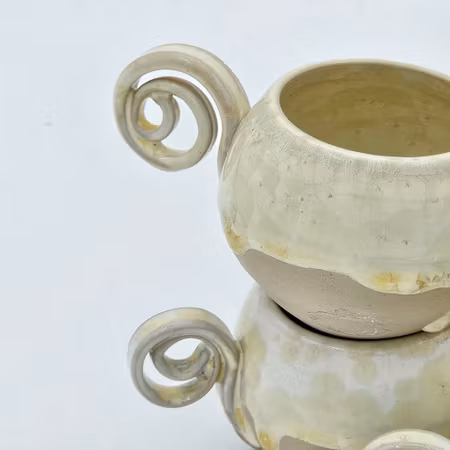 Espresso-/glöggkopp, ca 7 cl, Titan kristallglasyr